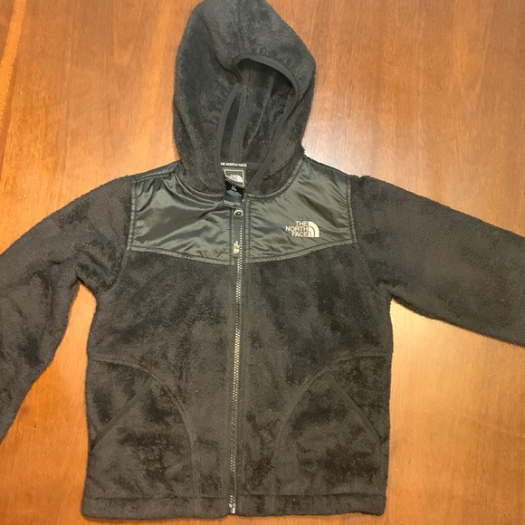 The North Face Other - North face black fuzzy jacket, kids small